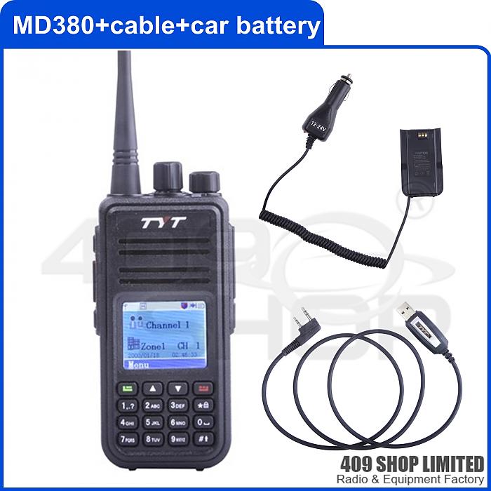 Batterie 2000mAh Cable de programation Offert TYT MD-380 DMR Talkie Walkie UHF Numérique Radio 